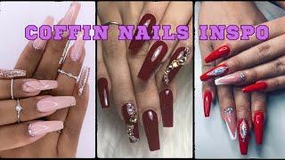 33+ Stunning Coffin Nails Inspo | Coffin Acrylic Nail Designs 2023