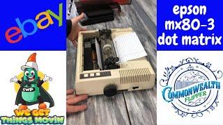 Testing a Dot Matrix Printer for EBAY | Epson MX80 Type III #Shorts