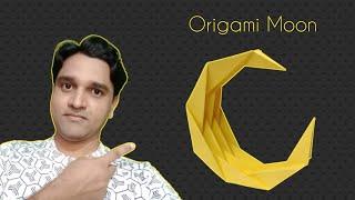 Origami: Moon | How to make paper MOON 3D Easy crafts