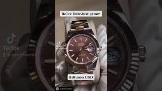 Rolex DateJust 41mm Rose Gold Chocolate Dial $18,000 USD