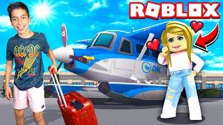 Flying Across The World to Meet a GIRL! (Roblox Brookhaven) | Royalty Gaming