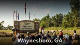 FULL - Flag Raising Ceremony at the new City of Waynesboro Welcome Sign