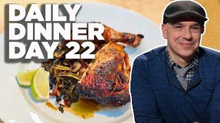 Grilled Maple Chicken with Smokey Greens: Day 22 | Daily Dinner with Michael Symon | Food Network