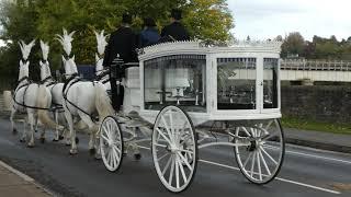 Traditional Horse Drawn Funeral Carriage Shore Street Perth Perthshire Scotland