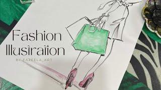 WATERCOLOR Fashion Illustration Tutorial: How to Paint Fashion illustration