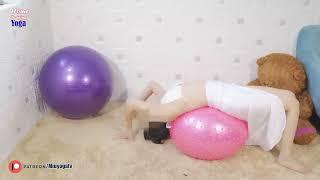 Workout & Gymnastics with Miu   Yoga with the ball #270 #001