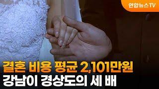 결혼 비용 평균 2,101만원…강남이 경상도의 세 배 / 연합뉴스TV (YonhapnewsTV)