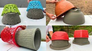 Top 4 Ideas Pots With PLASTIC MOLDS  & CEMENT