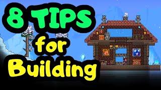 8 TIPS to Improve YOUR BUILDS  in Terraria 1.4!