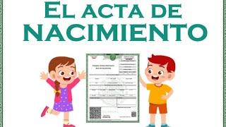 El acta de nacimiento | Tengo una identidad