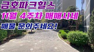 11월4주차) 금호파크힐스 거래가능한 매매물건 가격시세| 갭투자&실입주 물건문의 010-2980-3030 [단지내한양부동산랜드공인중개사]