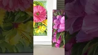 Paintings from the garden #flowerpainting #gardenart #flowers