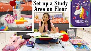 Set up a Study Area on Floor | Exams preparations | Riya's Amazing World