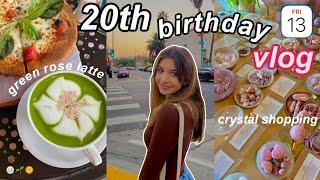 MY 2OTH BIRTHDAY VLOG! coffee, crystal shopping, day trip + what i got!!