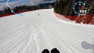 the legendary 8: Saslong A, world cup piste, pretty fast POV 4k Val Gardena, Italy