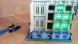 Lego Big Ben gets Arduino controlled addressable led upgrade - its disco time.