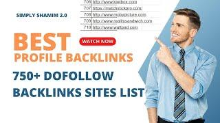  Profile backlinks sites list 2024 | dofollow backlinks sites list 2024 | profile backlink 2024 