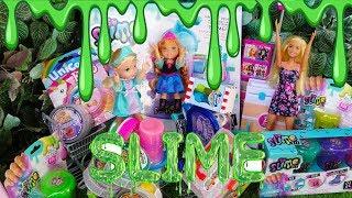 Elsa and Anna toddlers at the slime shop