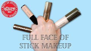 Full Face of STICK Makeup ft. Rare Beauty & Bobbi Brown