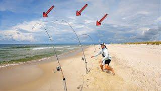 Surf Fishing Gets CRAZY on the BEACH!