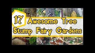 17 Awesome Tree Stump Fairy Gardens