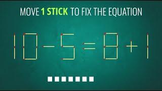  Ep:3 | Logic Lab | Can You Solve These Tricky Matchstick Math Puzzles?" | Answers Inside! #puzzle