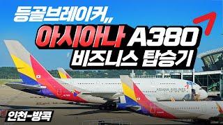 아시아나항공 A380-800  하늘위의 호텔 or 등골브레이커,, 인천-방콕 비즈니스 탑승기