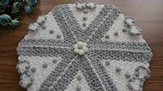I Knitted it with Gray and White and It Was Magnificent ️ Round Fiber with Bow