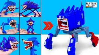 Making ALL Sonic Tapes VS Sonic Transfrom Robot | Clay Tutorial