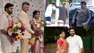 Balakrishna, Chandrababu Naidu & Nara Lokesh at Nara Rohit’s Engagement Ceremony | Gulte.com