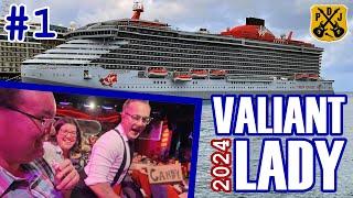 Valiant Lady 2024 Pt.1 - Embark, Safe Cruise Parking, The Galley, Miss Behave Show, Sea Terrace Tour