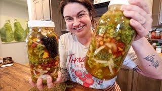 Quick Pickled Garden Veggies (Giardiniera)  | Farm to Fork Kitchen VLOG