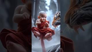 Little monk so cute  baby #so #cute #monk #cartoon #whatsapp #funny #baby #littlemonk