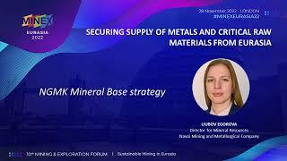 MINEX Eurasia 2022 Liubov Egorova, Navoi Mining and Metallurgical