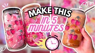 MAKE EXTRA $$ WITH 5 MINUTES! | EASY UVDTF Tumbler Tutorial