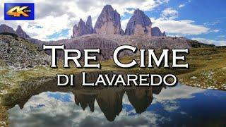 Tre Cime di Lavaredo - Dolomites • Trek around towers  4K