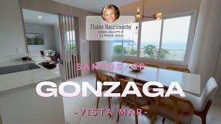 Apartamento 3 suítes VISTA MAR e PORTEIRA FECHADA no GONZAGA em Santos/SP - Ref. 84279