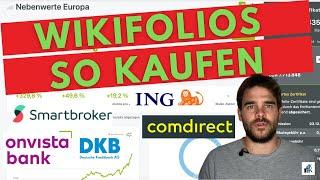 So Wikifolios kaufen bei  den Brokern Smartbroker, Onvista, ING und DKB - Wie Wikifolios kaufen?