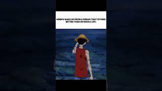 a dream is 10x better than ur whole life #onepiece #luffy #animeedit