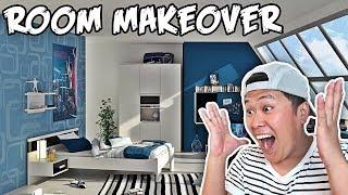 SURPRISING MY ROOMMATE WITH HIS DREAM ROOM MAKEOVER!!