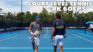 Holger Rune & Dominic Thiem Court Level Practice 2023 Groundstrokes, Bowtie drill + More! (4K 60FPS)