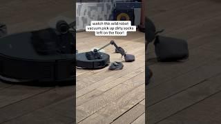 Roborock Saros Z70 Robot Vacuum Picks Up Socks With Robotic Arm  #robotvacuum