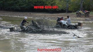 Never give up!  Cousins on Renegades in the mud - Muddin for a Cure 2019 - River Run ATV Park