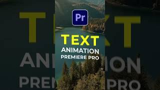 Smooth Text Animation Premiere Pro #adobepremirepro #text #amimation