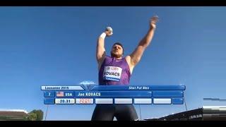 Joe Kovacs (USA) shot put  21.71 meters Lausanne 2015-07-09