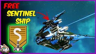 How To Get A FREE S Class Blue Sentinel Ship! No Man's Sky Interceptor Gameplay