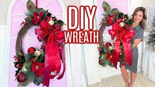 NEW!! DIY BEAUTIFUL CHRISTMAS WREATH TUTORIAL + BOWI Love Christmas ep 5 Olivias Romantic Home DIY