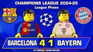 Barcelona vs Bayern 4-1 • Champions League 2024/25 All Goals & Highlights in Lego Football