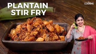 Plantain Coconut Stir Fry | Banana Stir Fry | Raw Banana Recipes | Side Dish | Plantain Recipes