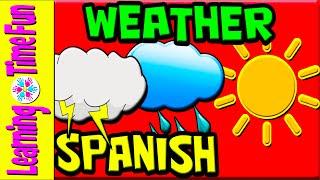 Learn WEATHER Vocabulary in SPANISH for Kids | Learning Time Fun Spanish